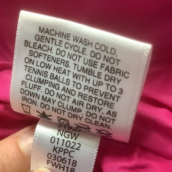 Hanna Andersson Girls Pink Down-feather Full Zip Up Vest Size 12 Pockets - Picture 7 of 8